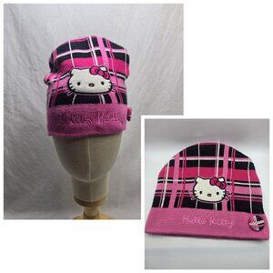 Sanrio 2010 Hello Kitty Plaid Winter Beanie Hat- Girls